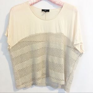 Aqua | Mesh Bottom Tee